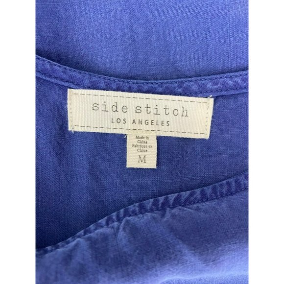 Side Stitch Womens Royal Blue Sleeveless Tank Top Size Medium - Picture 7 of 7